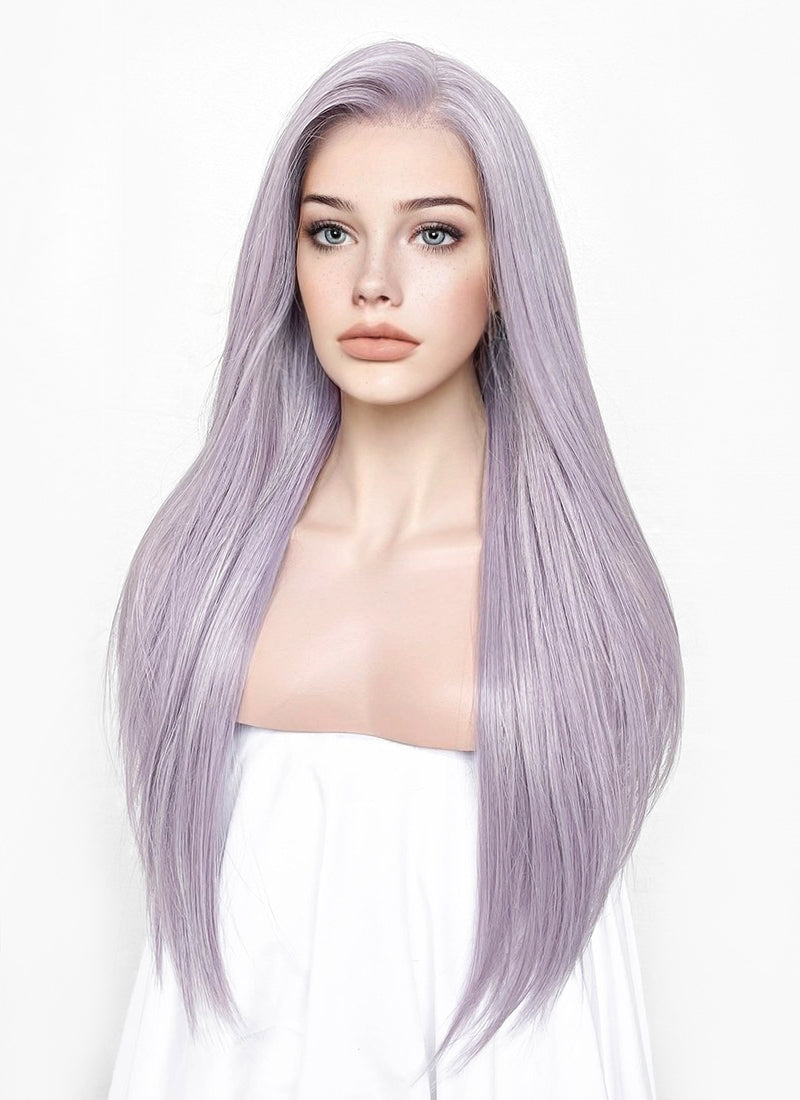 Pastel Purple Straight Lace Front Kanekalon Synthetic Wig LF3239