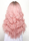 Pastel Pink With Brown Roots Wavy Lace Front Kanekalon Synthetic Wig LF3250