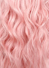 Pastel Pink With Brown Roots Wavy Lace Front Kanekalon Synthetic Wig LF3250