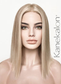 Mixed Blonde Money Piece Straight Lace Front Kanekalon Synthetic Wig LF3258