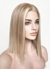 Mixed Blonde Money Piece Straight Lace Front Kanekalon Synthetic Wig LF3258