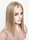 Mixed Blonde Money Piece Straight Lace Front Kanekalon Synthetic Wig LF3258