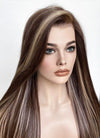 Brown Mixed Blonde Straight Lace Front Kanekalon Synthetic Wig LF3266