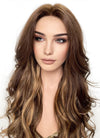 Brown Mixed Blonde Wavy Lace Front Synthetic Wig LF3275