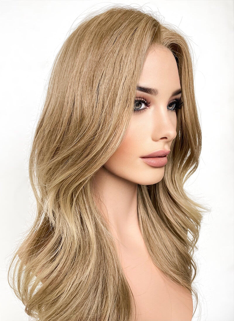 Two Tone Blonde Wavy Lace Front Synthetic Wig LF3287