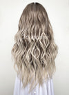 Balayage Blonde Highlights Money Piece With Dark Roots Wavy Lace Front Synthetic Wig LF3293