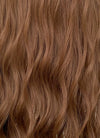 Brown Curtain Bangs Wavy Lace Front Synthetic Wig LF3294