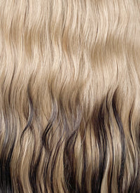 Blonde Brown Ombre With Dark Roots Wavy Lace Front Synthetic Wig LF3295