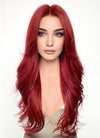 Red Wavy Lace Front Synthetic Wig LF3297
