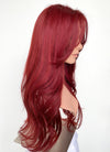 Red Curtain Bangs Wavy Lace Front Synthetic Wig LF3297