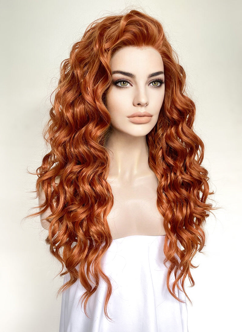 Ginger Curly Lace Front Synthetic Hair Wig LF3305