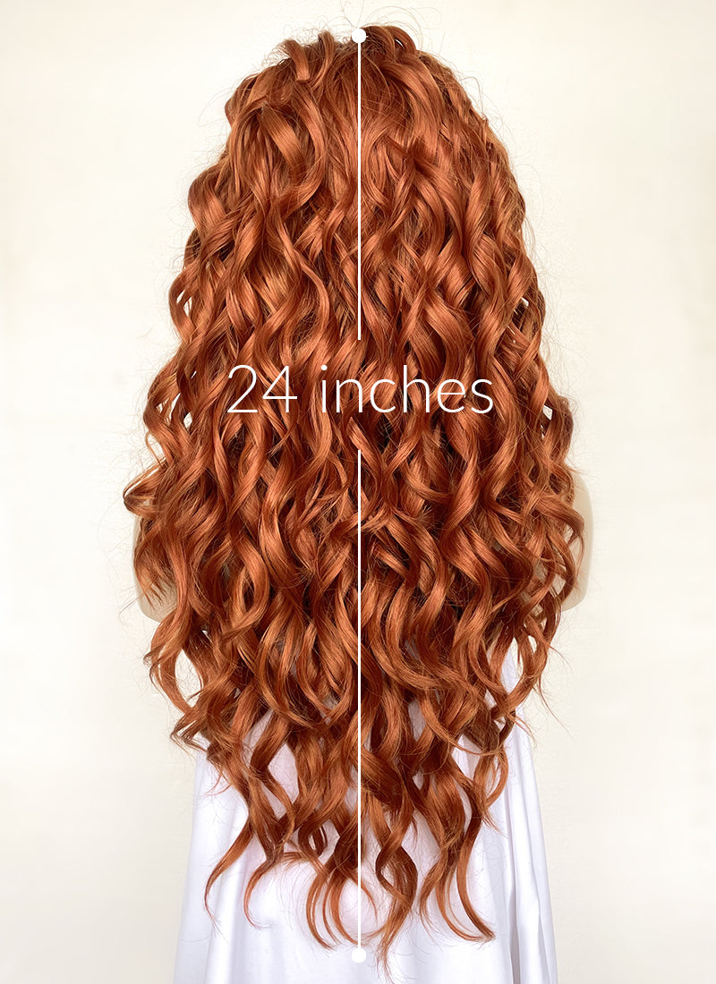 Ginger Curly Lace Front Synthetic Hair Wig LF3305