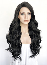 Black Wavy Lace Front Synthetic Hair Wig LF3314