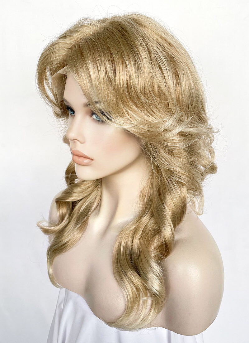 Mixed Blonde Wavy Blowout Lace Front Synthetic Hair Wig LF3320