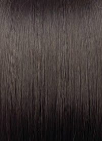 Dark Brown Curtain Bangs Straight Lace Front Synthetic Hair Wig LF3323