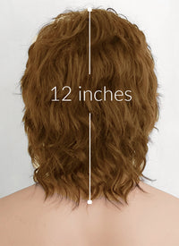 Brown Wavy Lace Front Synthetic Men's Wig LF407B