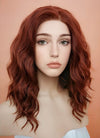 Auburn Wavy Lace Front Synthetic Wig LF409