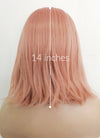 Pastel Peach Pink Straight Lace Front Synthetic Wig LF5103