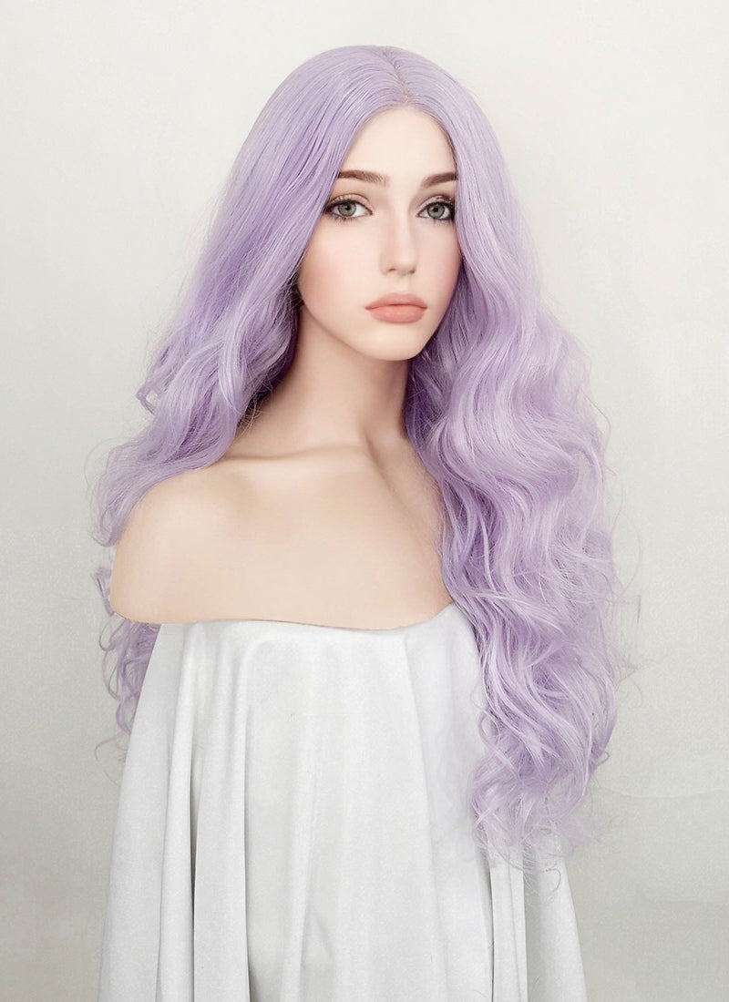 Pastel Purple Wavy Lace Front Synthetic Wig LF5110