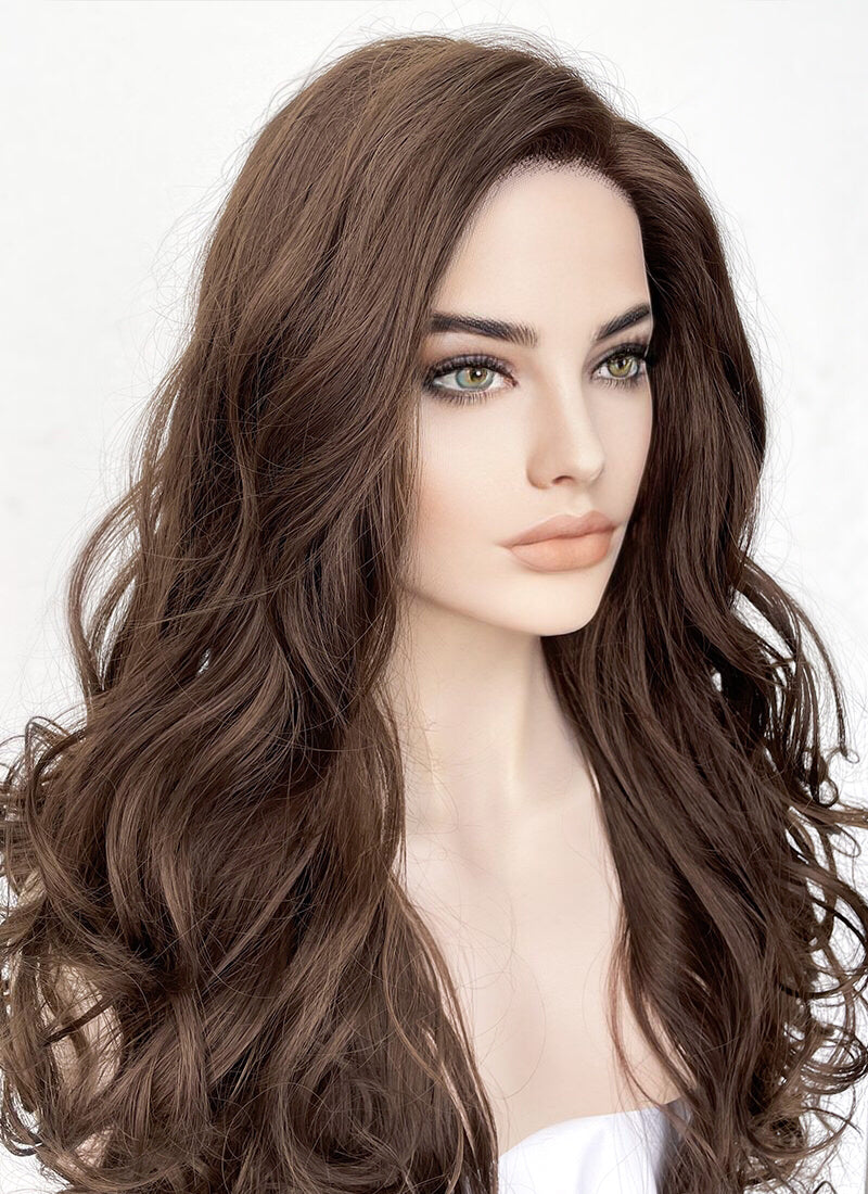 Brunette Wavy Lace Front Synthetic Wig LF5150