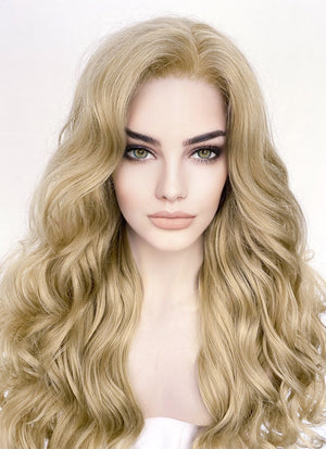 Blonde Wavy Lace Front Synthetic Wig LF5158