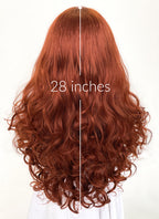 Auburn Wavy Yaki Lace Front Synthetic Wig LF5161