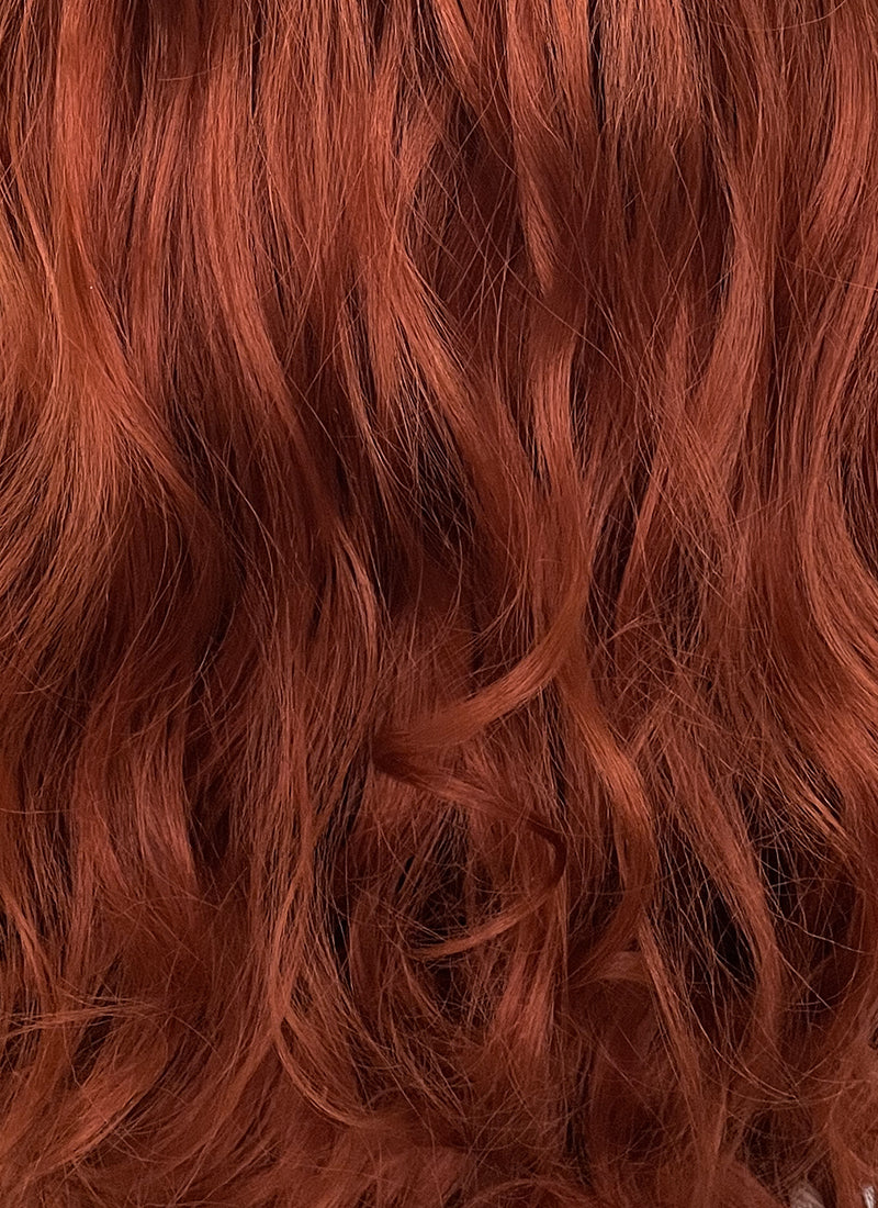 Auburn Wavy Yaki Lace Front Synthetic Wig LF5161