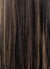 Dark Brown With Golden Brown Highlights Straight Lace Front Synthetic Wig LF5169