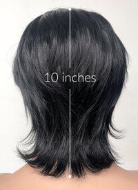 Jet Black Wolf Cut Lace Front Synthetic Men's Wig LF6016