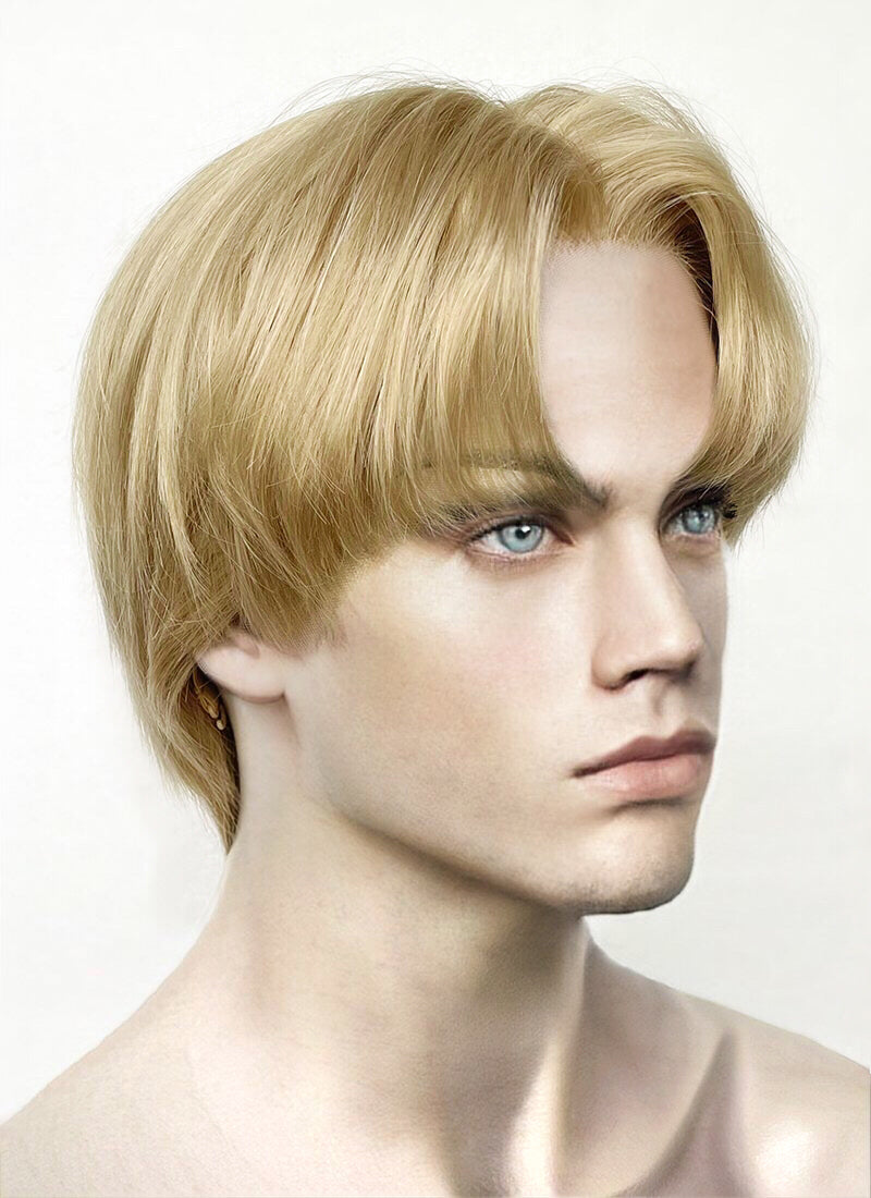 Golden Blonde Straight Lace Front Synthetic Men's Wig LF6020A