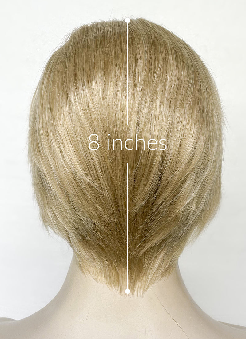 Golden Blonde Straight Lace Front Synthetic Men's Wig LF6020A