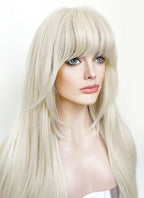 Barbie Platinum Blonde Straight Lace Front Synthetic Wig LF6022
