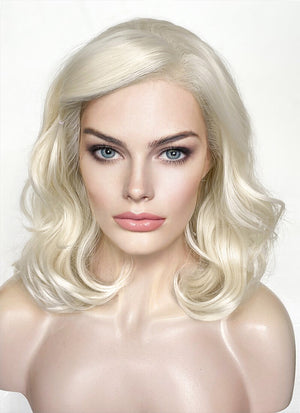 Barbie Platinum Blonde Wavy Lace Front Synthetic Wig LF6024