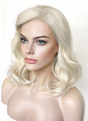 Barbie Platinum Blonde Wavy Lace Front Synthetic Wig LF6024