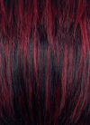 Black Mixed Red Straight Lace Front Synthetic Men's Wig LF6027