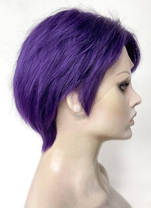 Ahsoka Sabine Wren Purple Straight Lace Front Synthetic Wig LF6030