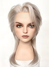 Pastel Grey Blonde Wolf Cut Straight Lace Front Synthetic Hair Men's Wig LF6034