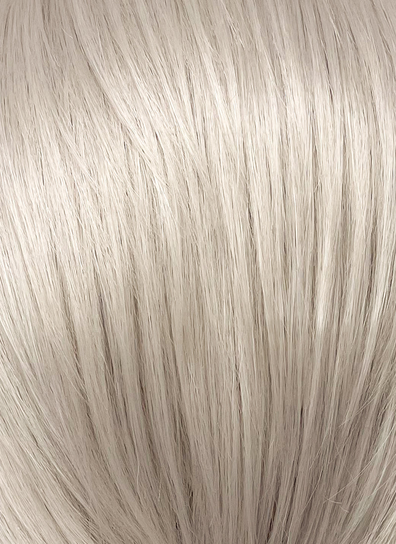 Pastel Grey Blonde Wolf Cut Straight Lace Front Synthetic Hair Men's Wig LF6034