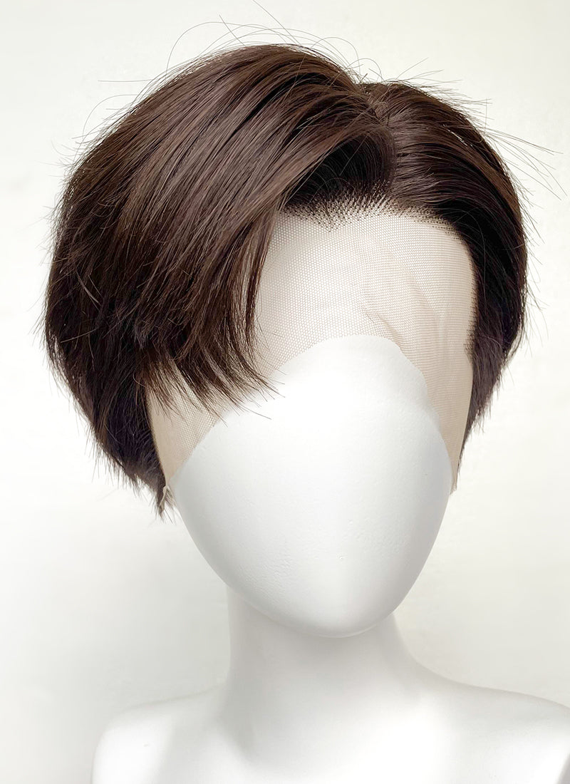 Brunette Straight Lace Front Synthetic Men's Wig LF6037