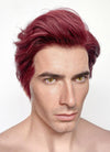 Good Omens Crowley Dark Burgundy Straight Lace Front Synthetic Men's Wig LF6045