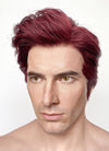 Good Omens Crowley Dark Burgundy Straight Lace Front Synthetic Men's Wig LF6045