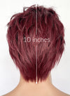 Good Omens Crowley Dark Burgundy Straight Lace Front Synthetic Men's Wig LF6045