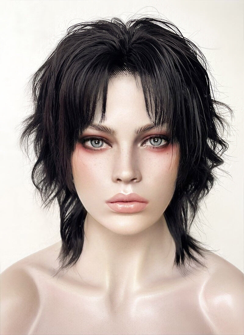 Baldur's Gate 3 Evelyn Natural Black Wavy Lace Front Synthetic Wig LF6052