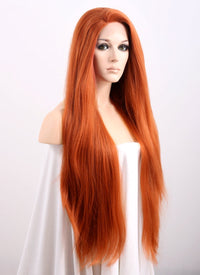 Straight Auburn Yaki Lace Wig CLF624 (Customisable)