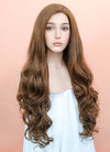 Chestnut Brown Wavy Lace Front Synthetic Wig LF667J