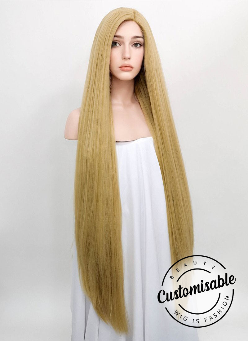 Straight Yaki Blonde Lace Wig CLF701S (Customisable)