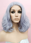 Pastel Lilac Wavy Lace Front Synthetic Wig LF771D