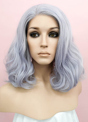 Pastel Lilac Wavy Lace Front Synthetic Wig LF771D