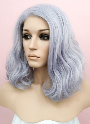 Pastel Lilac Wavy Lace Front Synthetic Wig LF771D