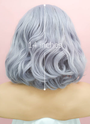 Pastel Lilac Wavy Lace Front Synthetic Wig LF771D